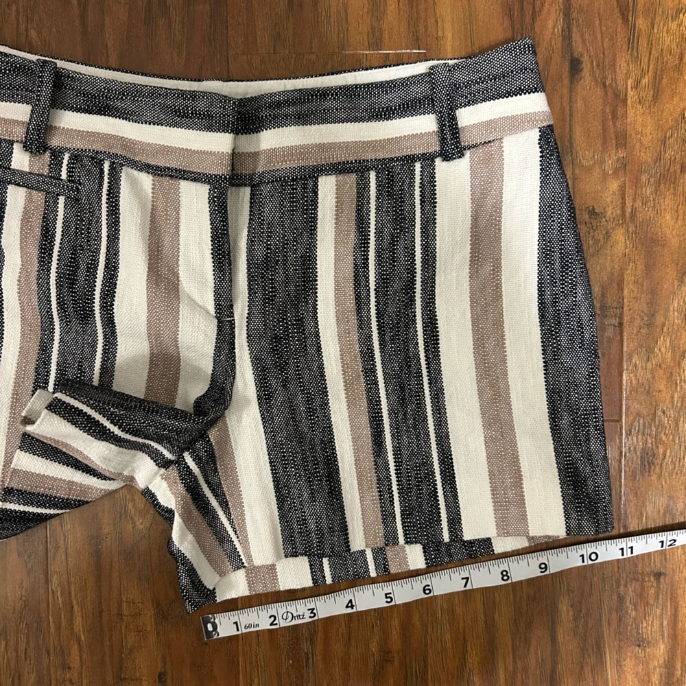 LOFT Black and Tan Striped Women's Shorts Size 0 - Picture 10 of 10